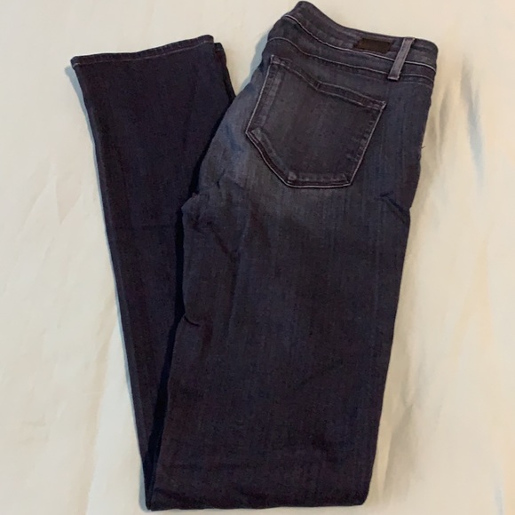 🤩 PAIGE Midlake Skyline Straight leg 34” super soft ink blue stretchy jeans - Picture 6 of 16